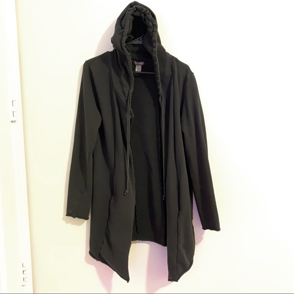 H&M Black Hooded Cardigan